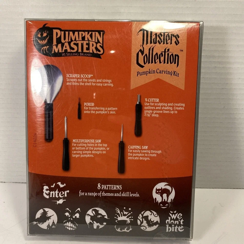 Pumpkin Masters Carving Set Tools 8 Piece Jack O Lantern PM-22-022 Halloween NIP